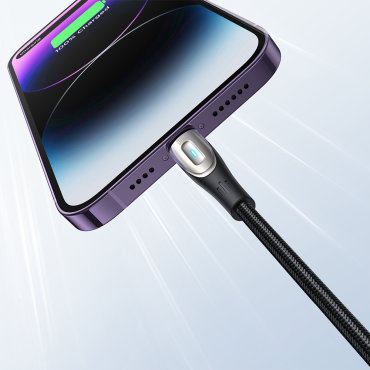 Cable de cable para iPhone Star-Light Series USB-C - Lightning 30W 1.2m negro
