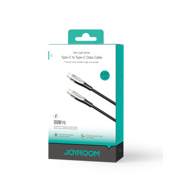 Kabeļu vads Star-Light sērijā USB-C - USB-C 100W 2m melns