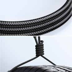 Kabelski kabel v Pioneer Series USB-A - USB-C 100W 1.2m Črna