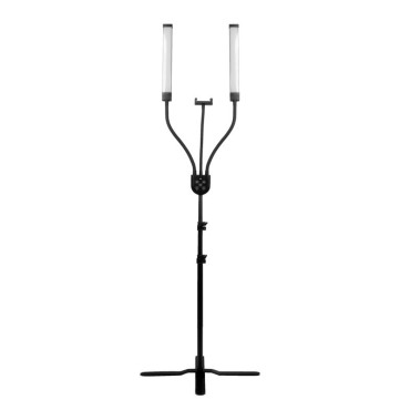 LED-lamppu ripsille ja meikkaukseen Polluks IV tyyppi MSP-MJ-02 musta kauko-ohjaimella — etuosa