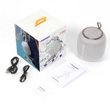 Alto-falante sem fio T7 Mini Bluetooth 5.3 IPX7 15W Cinza