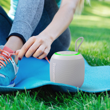 Alto-falante sem fio T7 Mini Bluetooth 5.3 IPX7 15W Cinza