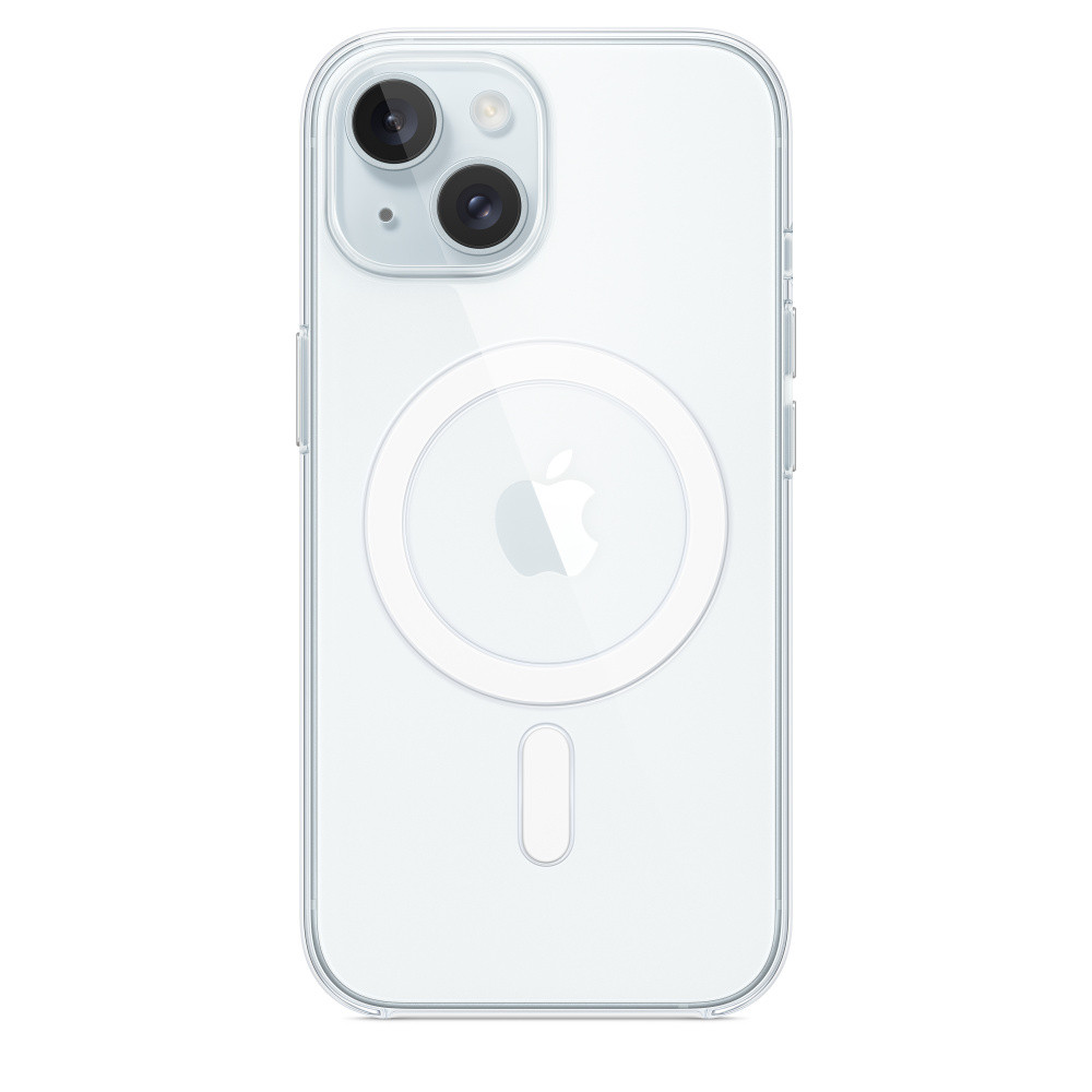 Caso de silicone original para iphone 15 Apple Caso claro transparente