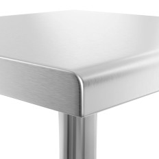 Plans de travail en acier de planche de table de table avec une étagère 80 x 60 cm