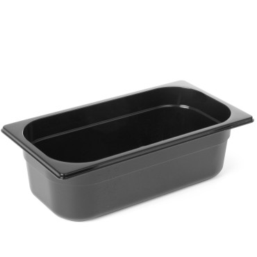 Recipiente feito de policarbonato preto GN 1/4 altura 100 mm - Hendi 862629