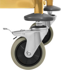 Garçom garçonete para servir 3 prateleiras 69 x 40 cm a 240 kg - dourado