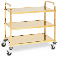 Natakarja nataka za serviranje 3 police 89,5 x 49,5 cm do 240 kg - zlato
