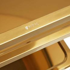 Garçom garçom para servir 3 prateleiras 89,5 x 49,5 cm a 240 kg - dourado