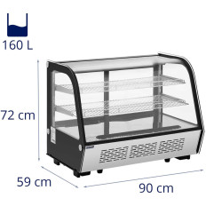 Glazované výstavné miesto 3 úrovne 160 l