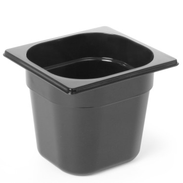 Säiliö musta polykarbonaatti GN 1/6 Korkeus 150 mm - Hendi 862711