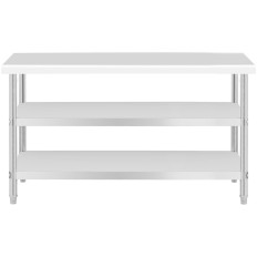 Tabellen benkeplate benkeplate Sentral stål 2 hyller 120 x 70 cm til 200 kg