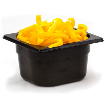 Kontajner z čierneho polykarbonátu GN 1/6 výšky 100 mm - Hendi 862728