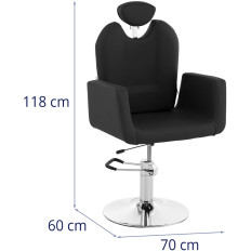 Professioneller Friseurkosmetik-drehbarer Livorno Physa Schwarz