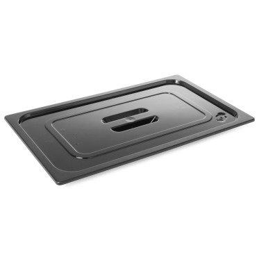Gn Tampa de policarbonato preto GN 1/1 - Hendi 862902