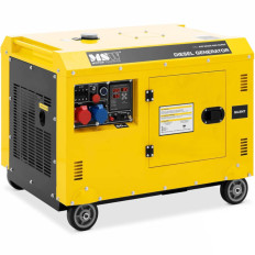 Aggregerad generator Generator Diesel på hjul 240/400 V 8500 W 10 KVA 30 l