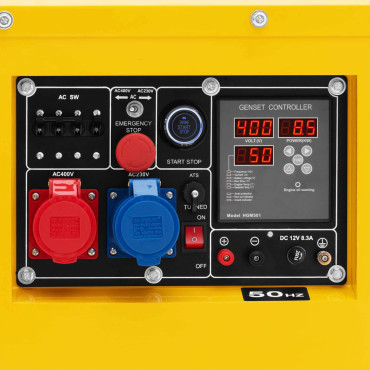 Aggregerad generator Generator Diesel på hjul 240/400 V 8500 W 10 KVA 30 l