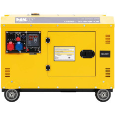 Aggrate Generatoriaus generatoriaus dyzelinas ant ratų 240/400 V 8500 W 10 KVA 30 l