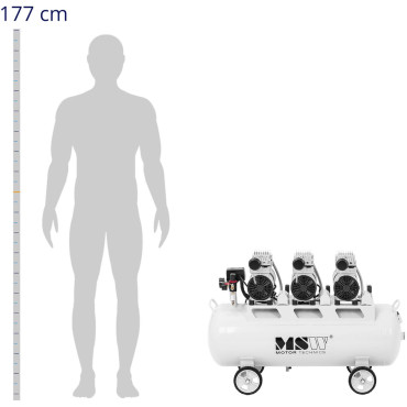Kompresor. Prisluvný vzduchový kompresor 65 litrov 4-7 bar 3x750 W