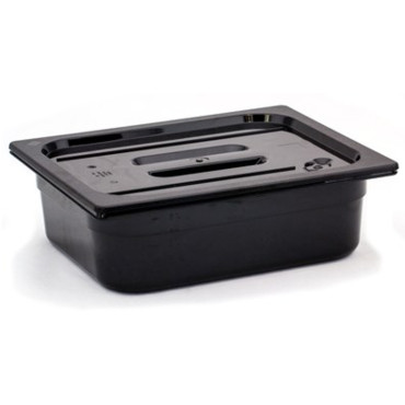 Gn Tampa de policarbonato preto GN 1/1 - Hendi 862902