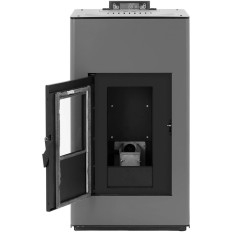 Bake stove fireplace on pellets with water jacket up to 380 m3 20000 w