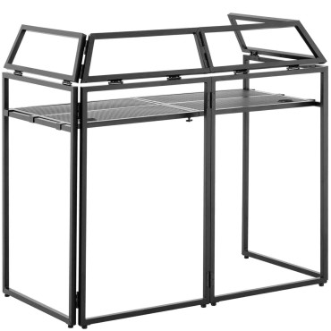 Stojalo za zaslon DJ Tabela z zložljivim pokrovom 146 x 73 x132 cm