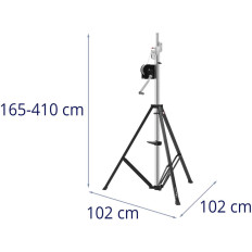 Statív na osvetlenie scénických reproduktorov DJ 165-410 cm až 80 kg