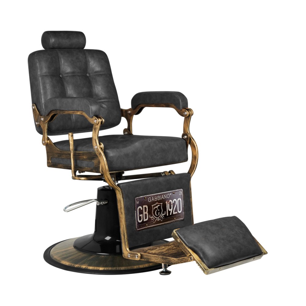 Gabbiano Boss Old Leather kappersstoel zwart