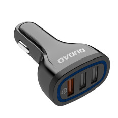 Automobilová nabíječka 3x USB Rychlý náplň 3.0 QC3.0 2.4A 18W černá