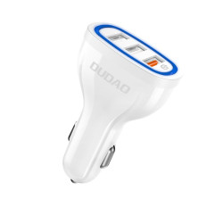 Billaddare 3x USB Snabbavgift 3.0 QC3.0 2.4a 18w vit