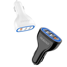 Billaddare 3x USB Snabbavgift 3.0 QC3.0 2.4a 18w vit