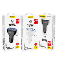 Billaddare 3x USB Snabbavgift 3.0 QC3.0 2.4a 18w vit