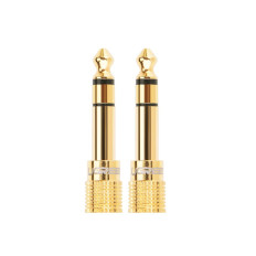 Adapteradapter med 3,5 mm minikontakt på 6,3 mm Jack Gold