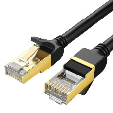 Kábelkábel Patchcord Network LAN RJ45 CAT 7 STP 10Gbps 2m fekete