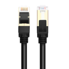 Kábel Kábel Patchcord Network LAN RJ45 CAT 7 STP 10GBPS 2M ČIERNY