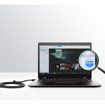 Kabelový kabel Patchcord Síť LAN RJ45 CAT 7 STP 10Gbps 2m černá