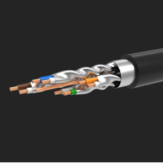 Cabo cabo patchcord rede lan rj45 gato 7 stp 10gbps 2m preto