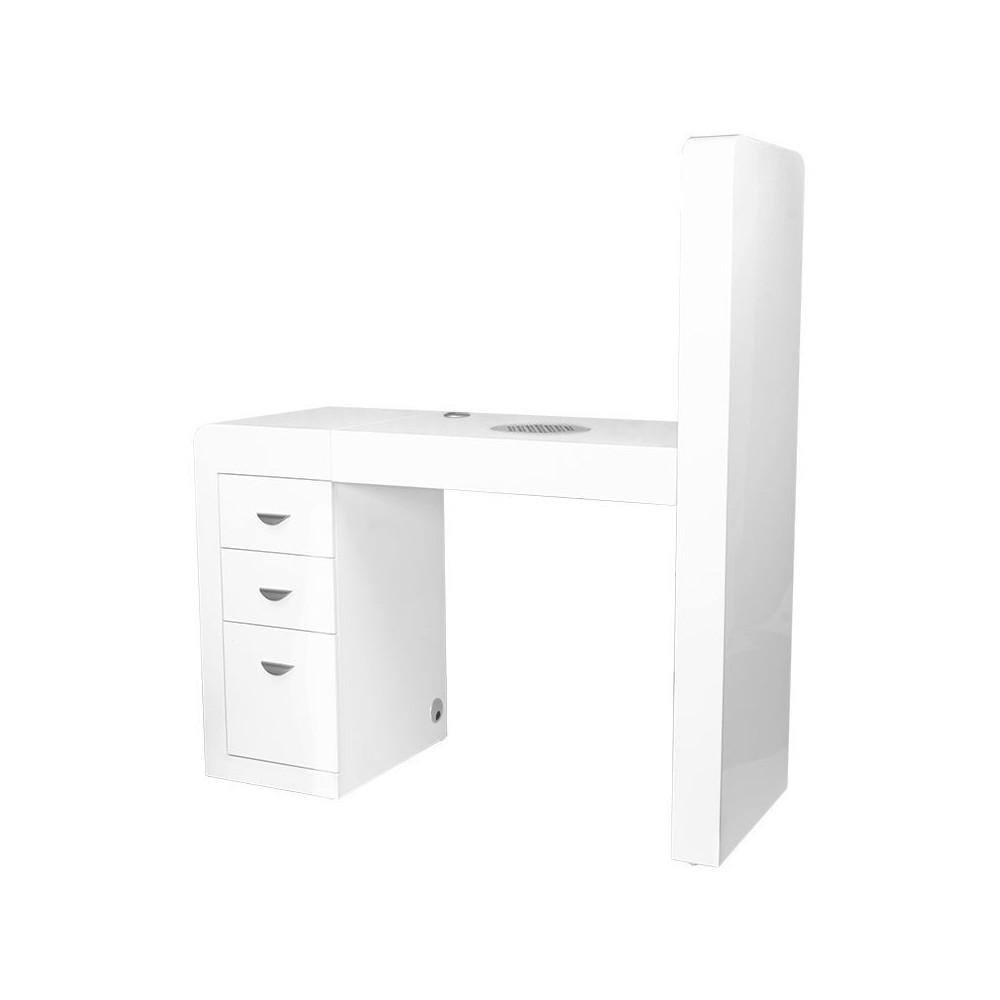 Cosmetische tafel 310 wit links — zijaanzicht
