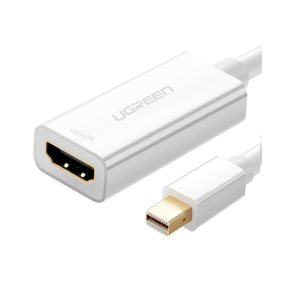 Adapter fhd mini displayport (man) på hdmi (kvinnlig) vit
