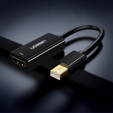 Adapter fhd mini displayport (man) på hdmi (kvinnlig) vit