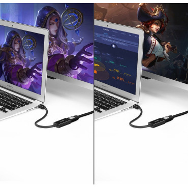 Adapter fhd mini displayport (man) på hdmi (kvinnlig) vit
