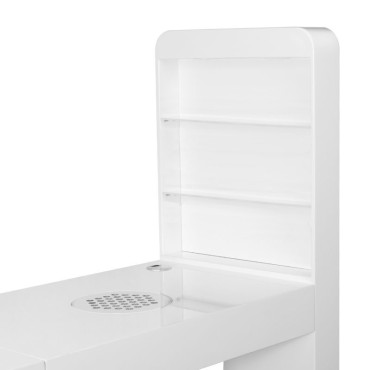 Bureau cosmétique 310 blanc orientation gauche — vue latérale