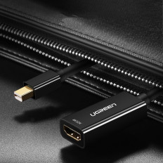 Adapter fhd mini displayport (man) på hdmi (kvinnlig) vit