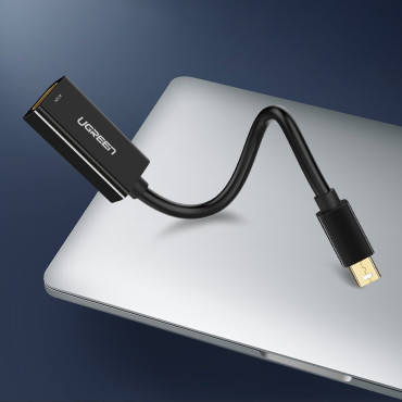 Adapter fhd mini displayport (man) på hdmi (kvinnlig) vit