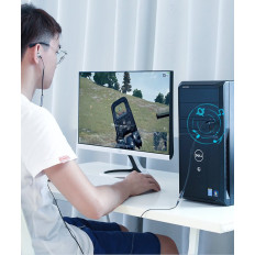 Adaptateur Aux Distributeur 3,5 mm Mini Jack sur le microphone et le casque noir