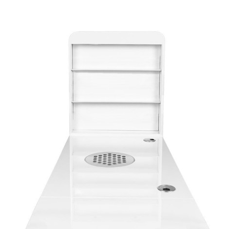 Bureau cosmétique 310 blanc orientation gauche — vue de face