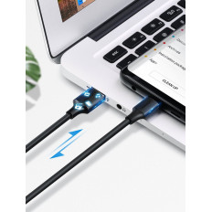 Ανθεκτικό καλώδιο USB καλωδίου - USB-C 480 MBPS 3A 1.5m μαύρο