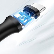 Izturīgs kabelis USB kabelis - USB-C 480 Mbps 3a 1.5m Black