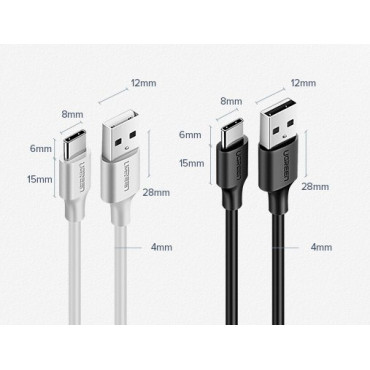 Izturīgs kabelis USB kabelis - USB-C 480 Mbps 3a 1.5m Black