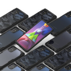 Durable Amplifiered Case för Galaxy M51 Fusion X Black Phone