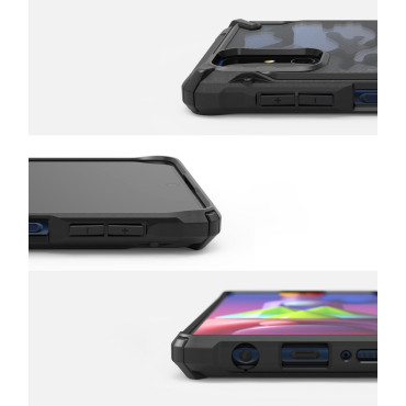 Durable Amplifiered Case för Galaxy M51 Fusion X Black Phone